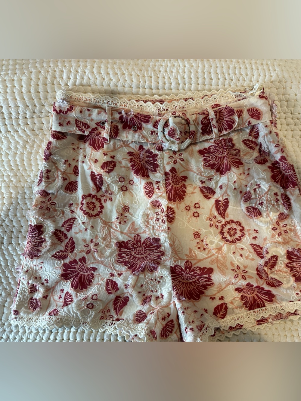 Ciebon genna 3D embroidery high shorts